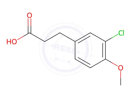 Chemical structure of 3-(3-Chloro-4-methoxy-phenyl)-propionic acid