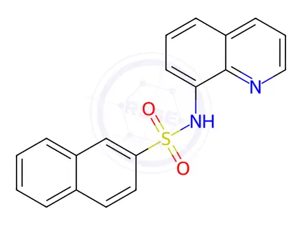 Chemical structure of n-(Quinolin-8-yl)naphthalene-2-sulfonamide