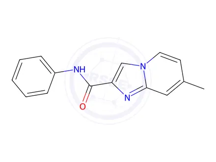 Chemical structure of IMidazo[1,2-a]pyridine-2-carboxaMide, 7-Methyl-N-phenyl-