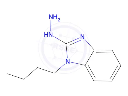 Chemical structure of 1-Butyl-2-hydrazino-1H-benzimidazole dihydrochloride