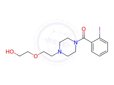 Chemical structure of 1-[2-(2-Hydroxyethoxy)ethyl]-4-(2-iodobenzoyl)-piperazine