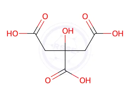 Chemical structure of Citrate in Water