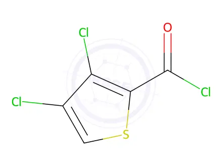 Chemical structure of 3,4-dichlorothiophene-2-carbonyl chloride