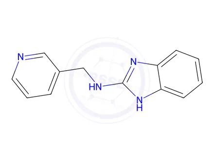 Chemical structure of N-(pyridin-3-ylmethyl)-1H-1,3-benzodiazol-2-amine