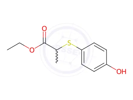 Chemical structure of 2-[(4-HYDROXYPHENYL)THIO]PROPANOIC ACID ETHYL ESTER