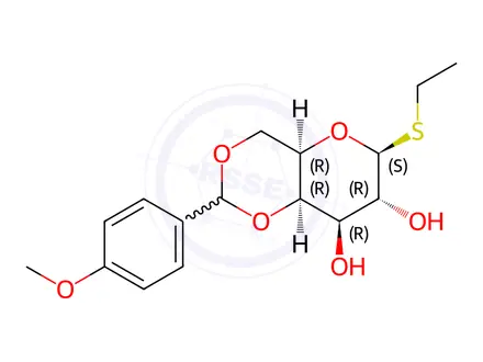 Chemical structure of Ethyl 4,6-(4-Methoxybenzylidene)-β-D-thiogalactopyranoside
