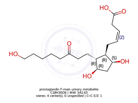Chemical structure of prostaglandin F-main urinary Metabolite