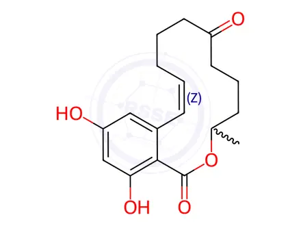 Chemical structure of cis-Zearalenone