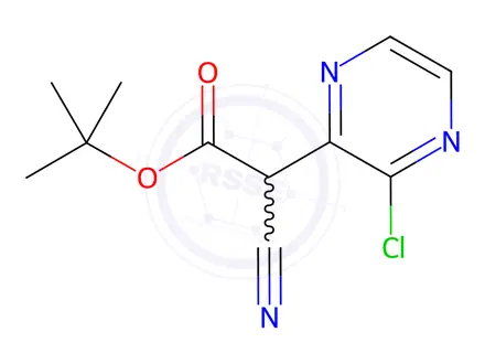 Chemical structure of Tert-butyl 2-(3-chloropyrazin-2-yl)-2-cyanoacetate
