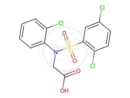 Chemical structure of 2-{2-chloro[(2,5-dichlorophenyl)sulfonyl]anilino}acetic acid