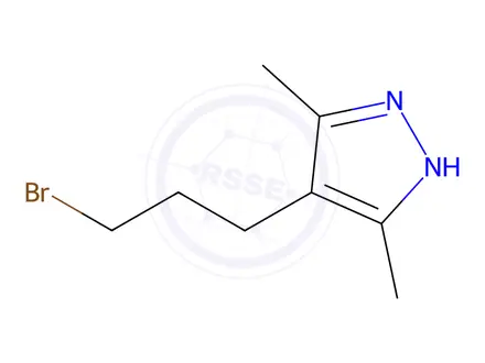 Chemical structure of 4-(3-Bromopropyl)-3,5-dimethyl-1H-pyrazole