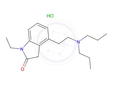 Chemical structure of 4-[2-(N,N-Di-n-propylamino)ethyl]-N-ethyl-2(3H)-indolone hydrochloride