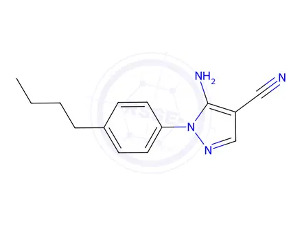 Chemical structure of 5-Amino-1-(4-butylphenyl)-1H-pyrazole-4-carbonitrile