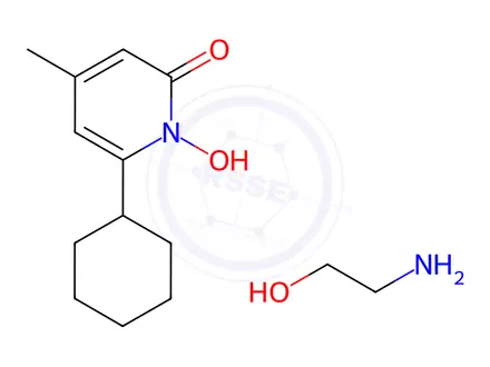 Chemical structure of Ciclopirox ethanolamine