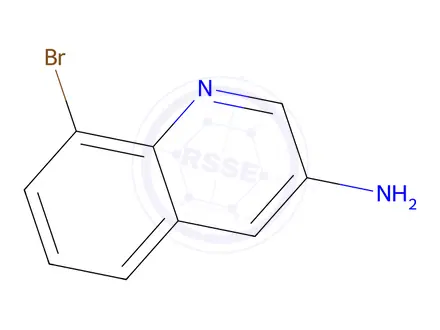 Chemical structure of 3-Quinolinamine,8-bromo-(9CI)