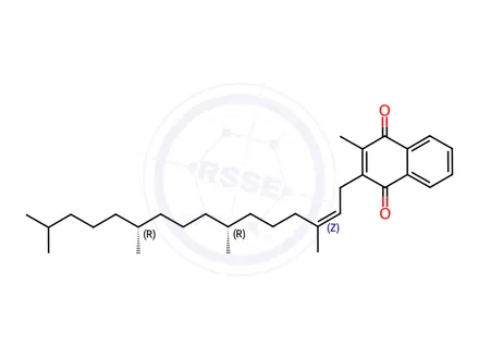 Chemical structure of cis-Vitamin K1