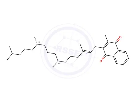 Chemical structure of rel-2-Methyl-3-((7R,11S,E)-3,7,11,15-tetramethylhexadec-2-en-1-yl)naphthalene-1,4-dione