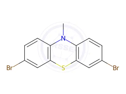 Chemical structure of 10H-Phenothiazine, 3,7-dibromo-10-methyl-