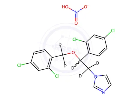 Chemical structure of Miconazole-d5 Nitrate