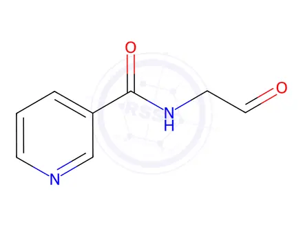 Chemical structure of 3-Pyridinecarboxamide, N-(2-Oxoethyl)-