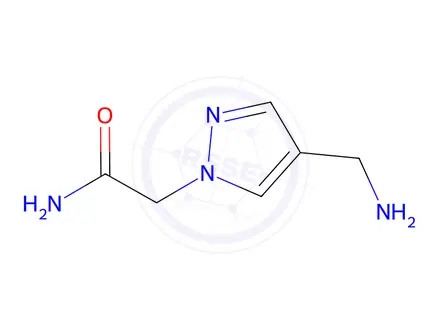 Chemical structure of 2-(4-(Aminomethyl)-1H-pyrazol-1-yl)acetamide