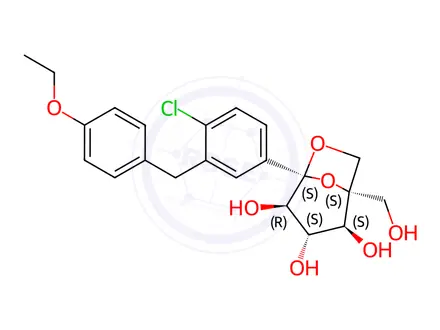 Chemical structure of Ertugliflozin