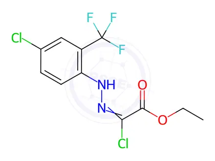 Chemical structure of ETHYL 2-CHLORO-2-(2-[4-CHLORO-2-(TRIFLUOROMETHYL)-PHENYL]HYDRAZONO)ACETATE