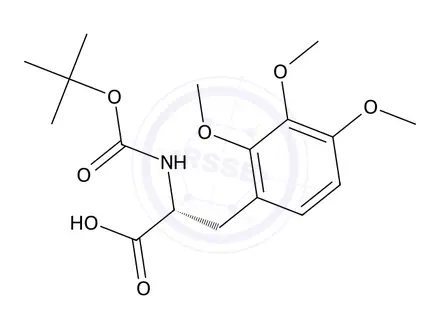 Chemical structure of (R)-2-((tert-Butoxycarbonyl)amino)-3-(2,3,4-trimethoxyphenyl)propanoic acid