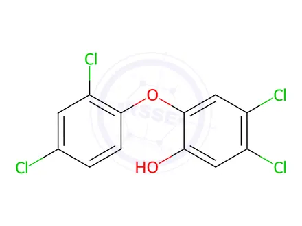 Chemical structure of 4,5-Dichloro-2-(2,4-dichlorophenoxy)phenol
