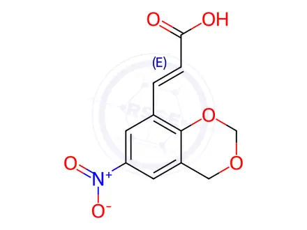 Chemical structure of 3-(6-Nitro-4H-1,3-benzodioxin-8-yl)-2-propenoic acid