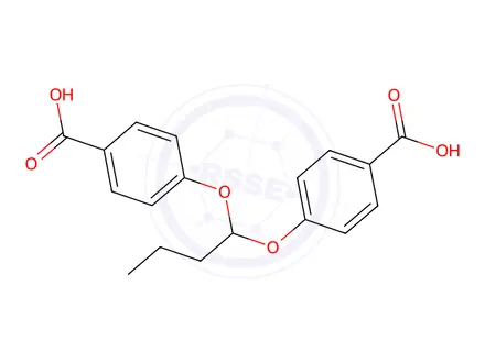 Chemical structure of 4,4’-Butanediyldioxydibenzoic acid