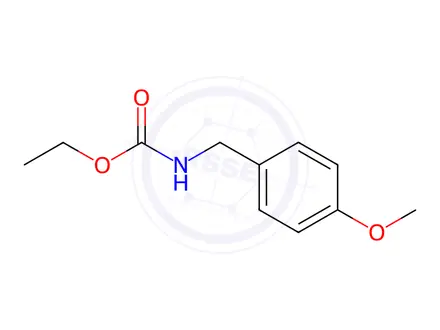 Chemical structure of carbamic acid, [(4-methoxyphenyl)methyl]-, ethyl ester