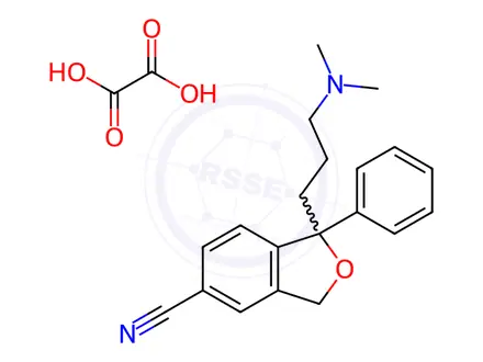Chemical structure of Citalopram Hydrobromide Impurity 22 Oxalate (Escitalopram EP Impurity L Oxalate) (Mixture of Enantiomers)