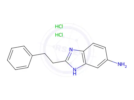 Chemical structure of 2-Phenethyl-1H-benzo[d]imidazol-5-amine dihydrochloride
