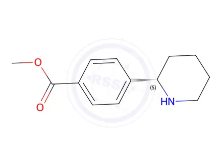 Chemical structure of (S)-Methyl 4-(piperidin-2-yl)benzoate
