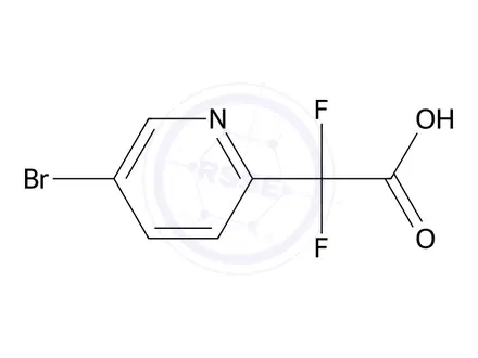 Chemical structure of 2-(5-bromopyridin-2-yl)-2,2-difluoroacetic acid
