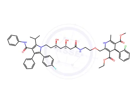 Chemical structure of Atorvastatin Amlodipine Dimer