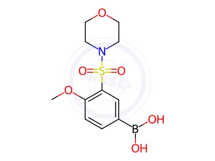 Chemical structure of 4-Methoxy-3-(N-morpholinylsulfonyl)phenylboronic acid