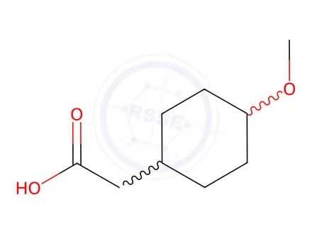 Chemical structure of 2-(4-methoxycyclohexyl)acetic Acid