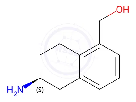 Chemical structure of (S)-(6-Amino-5,6,7,8-tetrahydronaphthalen-1-yl)methanol