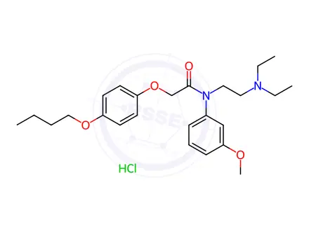 Chemical structure of Acetamide, N-(m-anisyl)-2-(p-butoxyphenoxy)-N-(2-(diethylamino)ethyl)-, hydrochloride
