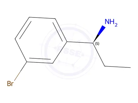 Chemical structure of (S)-1-(3-Bromophenyl)propan-1-amine