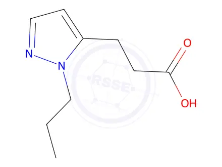 Chemical structure of 3-(1-Propyl-1H-pyrazol-5-yl)propanoic acid