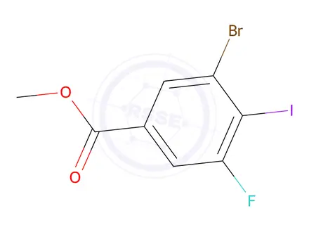 Chemical structure of Methyl 3-bromo-5-fluoro-4-iodobenzoate