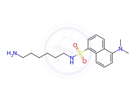 Chemical structure of dansylamidohexamethylamine