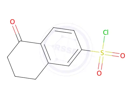 Chemical structure of 5-Oxo-5,6,7,8-tetrahydronaphthalene-2-sulfonyl Chloride