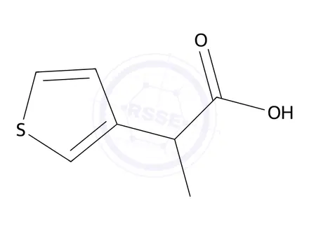 Chemical structure of 2-(thiophen-3-yl)propanoic acid