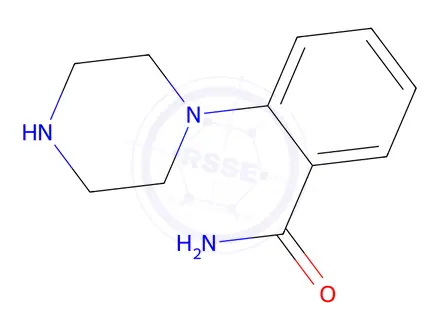 Chemical structure of 2-(Piperazin-1-yl)benzamide dihydrochloride