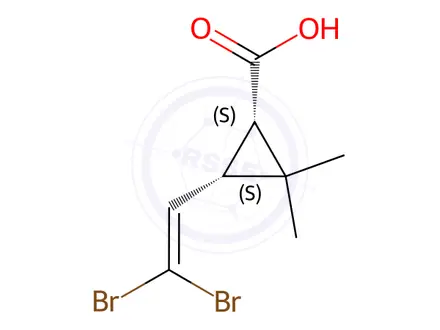 Chemical structure of cis-Decamethrinic acid