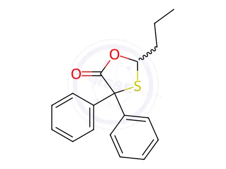 Chemical structure of 4,4-Diphenyl-2-propyl-1,3-oxathiolan-5-one